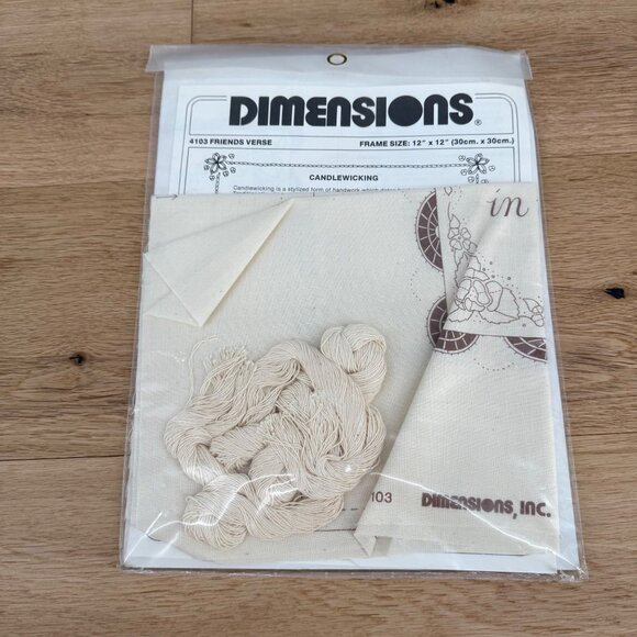 Dimensions Candlewicking VTG Hand Embroidery Kit 4103 Friends Verse NEW SEALED - Picture 5 of 7